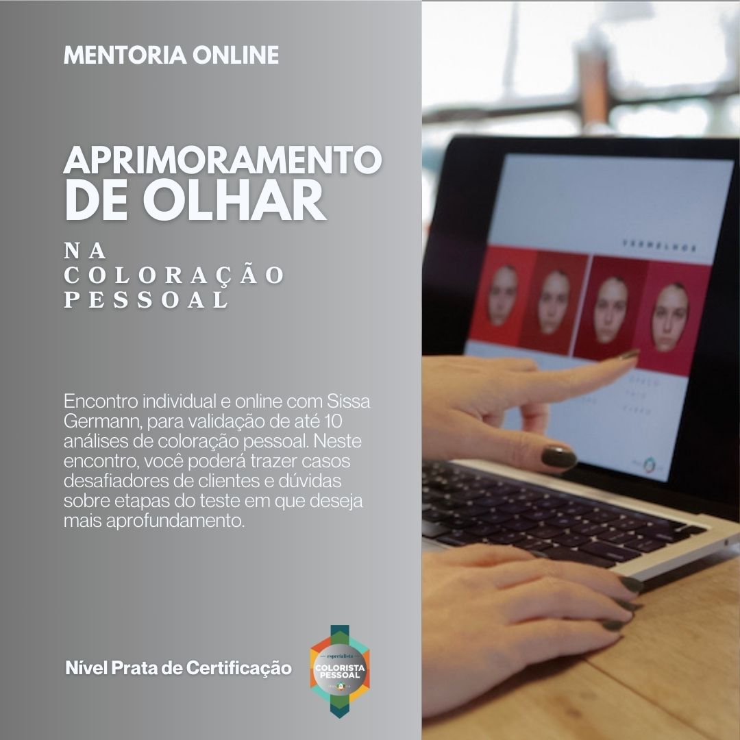 Mentoria Online - Aprimoramento de Olhar na Coloração Pessoal Avançado