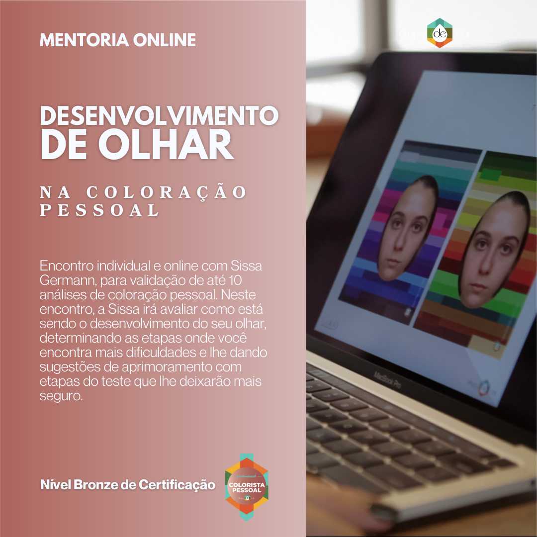 Mentoria Online - Desenvolvimento de Olhar na Coloração Pessoal